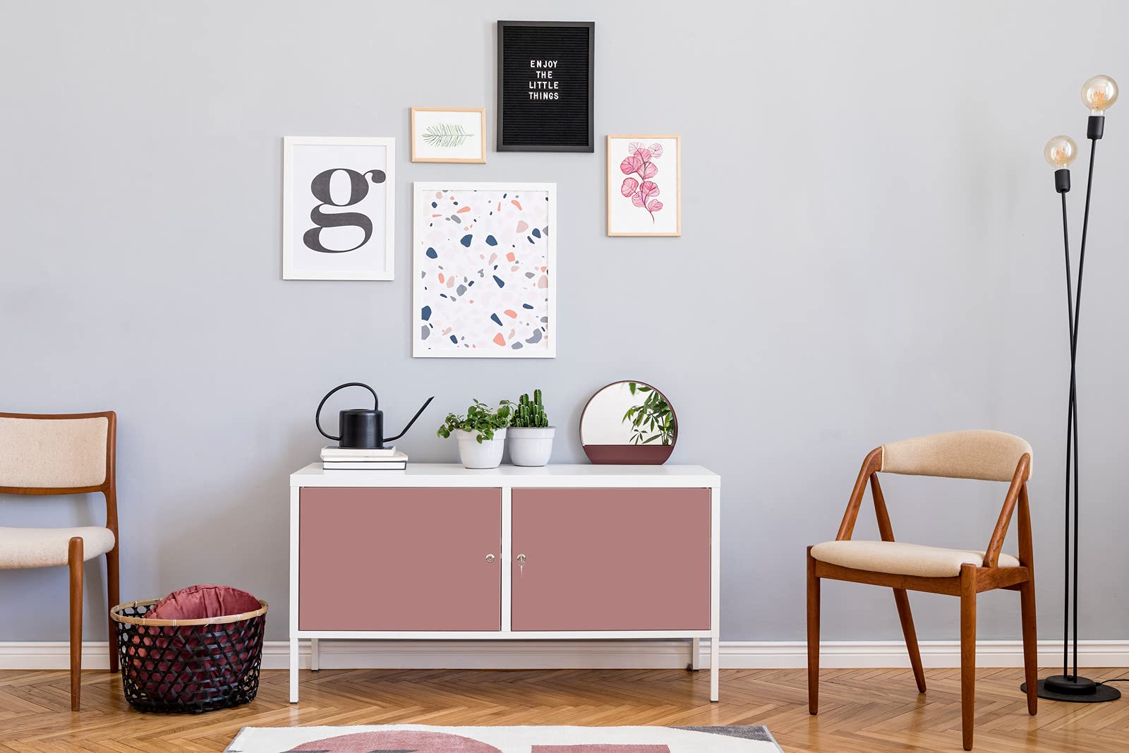 Pellicola adesiva per mobili da cucina, 63 x 500 cm, lucida, per mobili, impermeabile, per armadi, cucina, colore blu chiaro