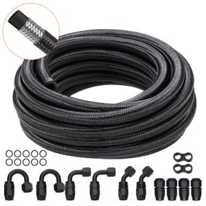 Durite D'essence Tressée Transparente Emgo - 5x10mm X 1m Pour Moto
