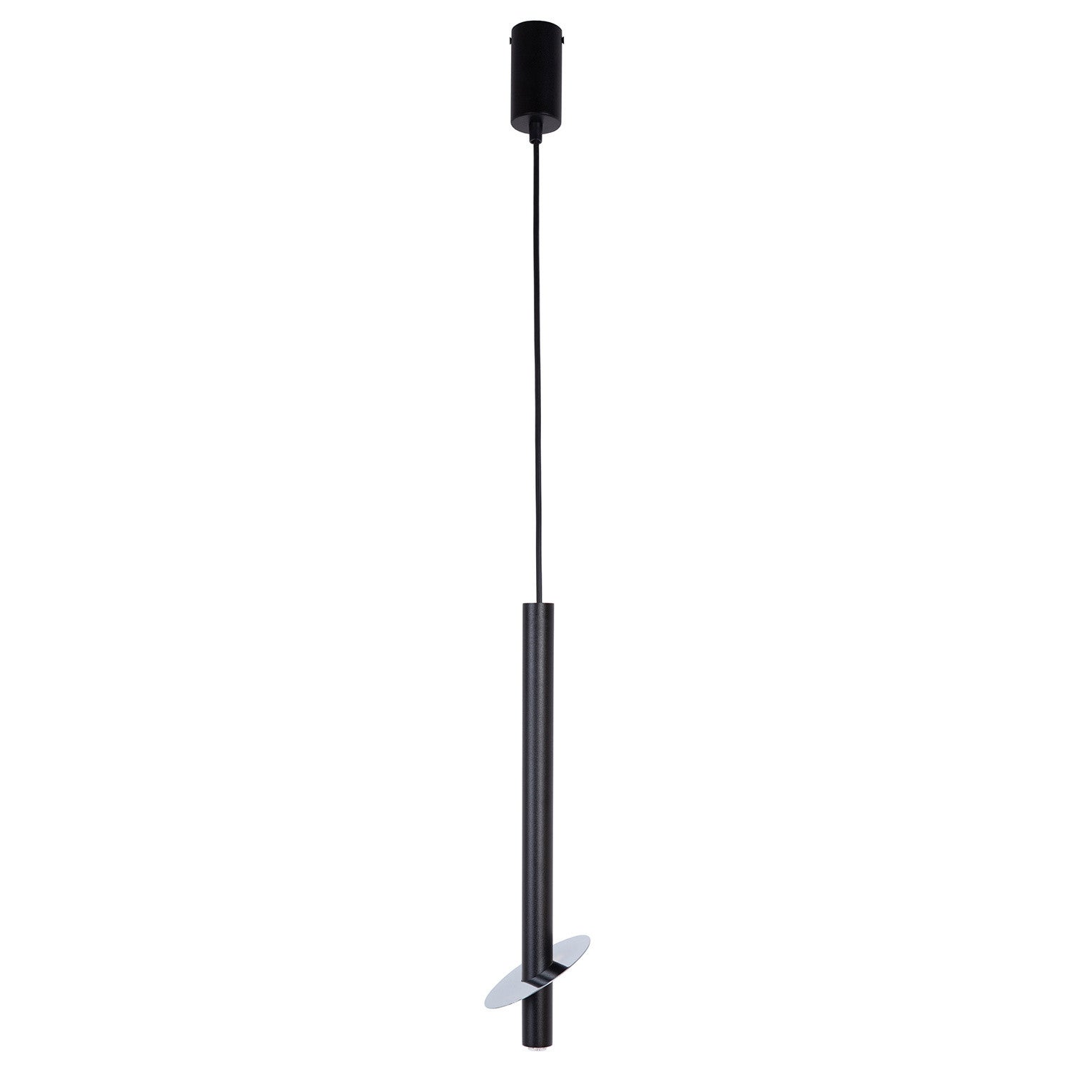 Lampa wisząca Sopel Ring czarno-srebrna 1xG9x3W do kuchni wym: 130 x 10 x 10 cm metal SIGMA
