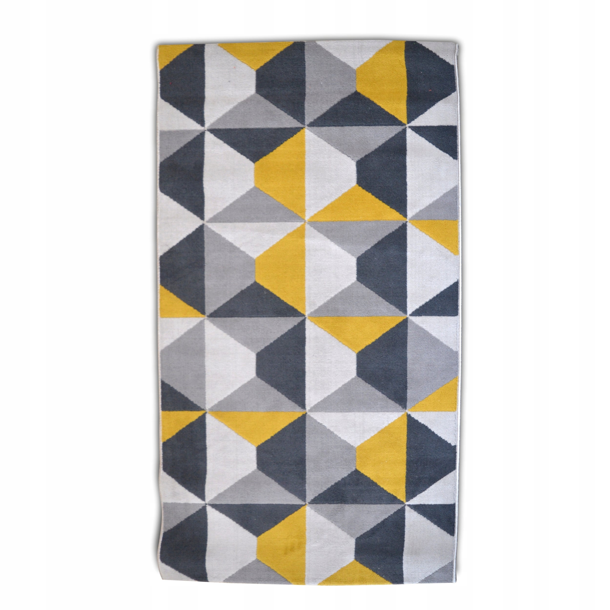 DYWAN 160x220 BCF CAPRI NOWOCZESNY SZARY ŻÓŁTY 3D