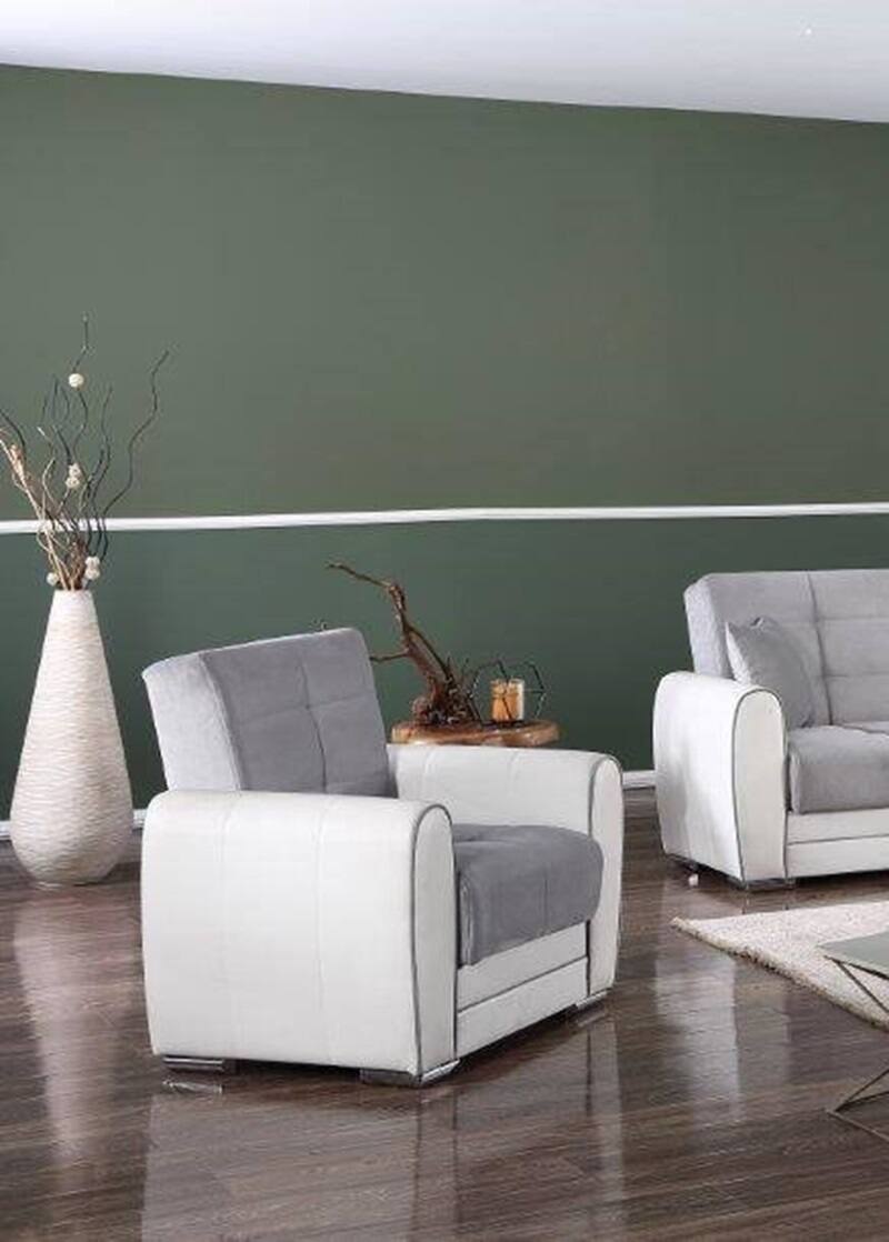 Atlantic Home Collection Divano letto LIMONE, imbottito di alta qualità, grigio chiaro