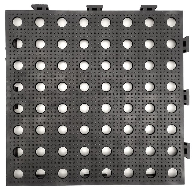 Lot de 1.000 dalles de sol drainantes antidérapantes MAXI, Noir, 33x33x2cm (≈109m²) Ultra-résistantes&nbsp;: circulation automobile, hôtellerie, industrie