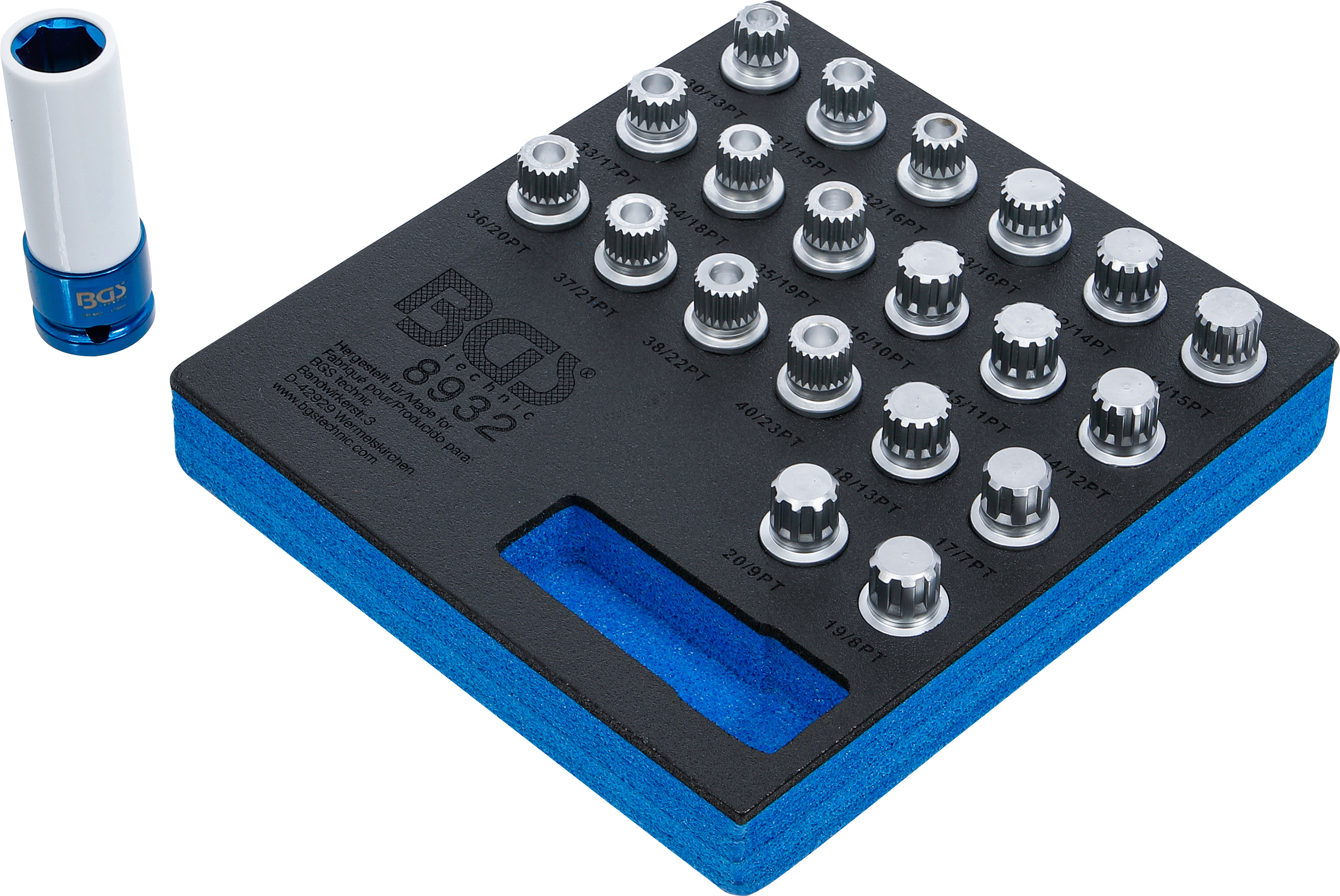 Insert de servante d'atelier 1/6 : Jeu d’outils pour écrous antivol pour BMW | 21 pièces - 3