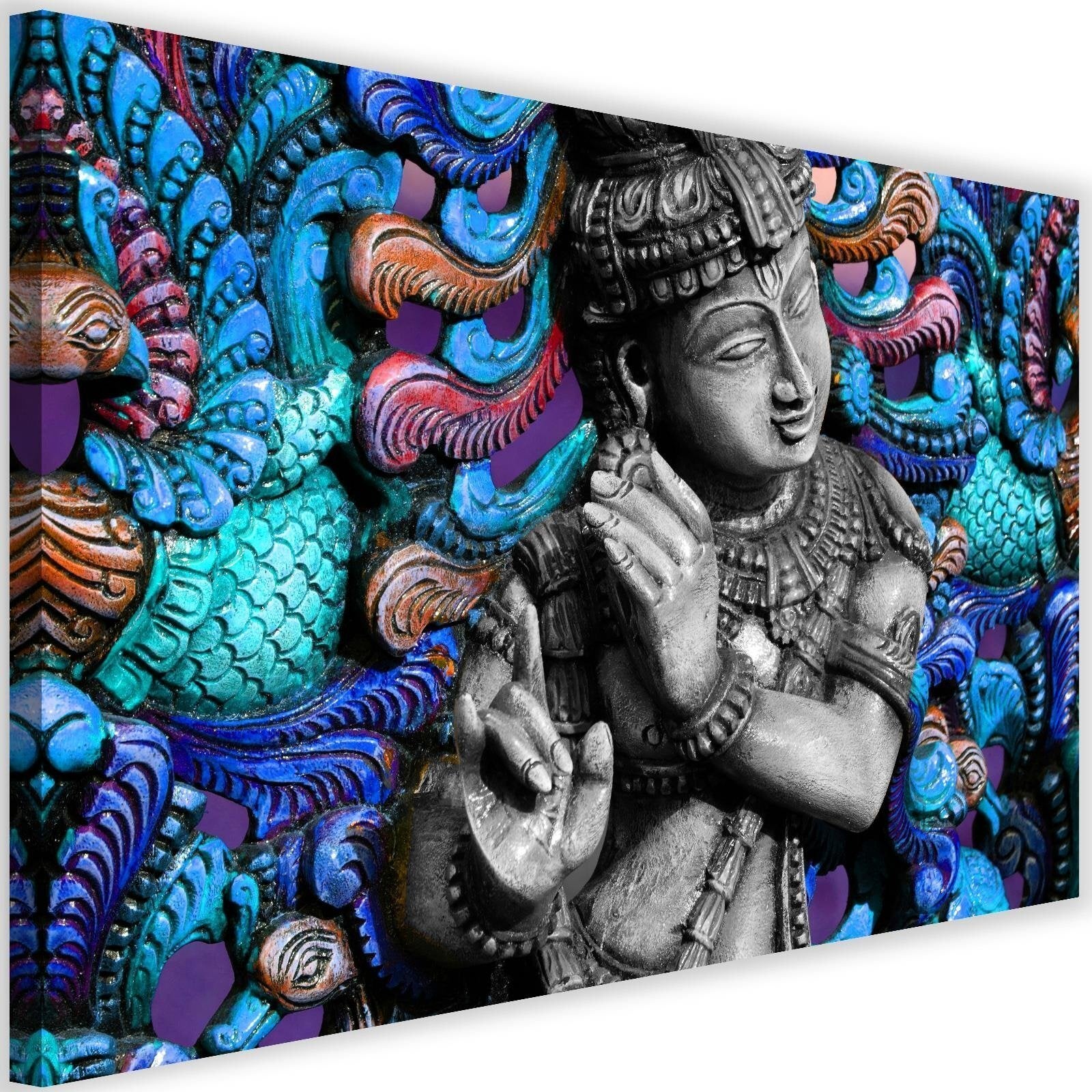 Obraz na płótnie, Kolorowy Budda Feng shui 60x40