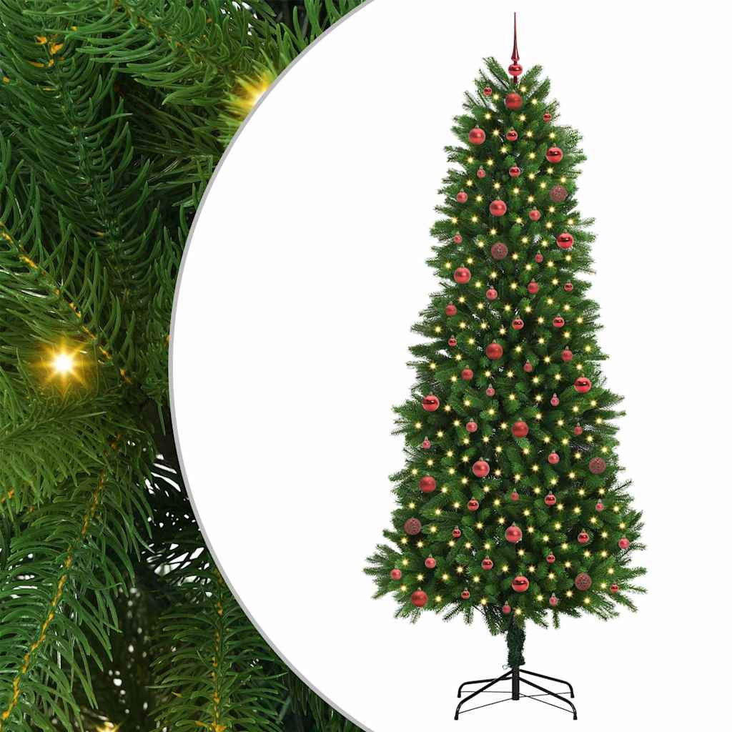 Choinka z 300 diodami LED z podstawą Zielony 240 cm PE