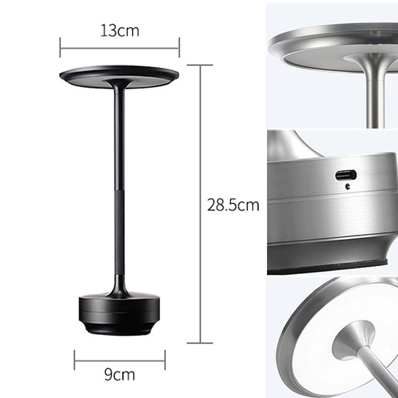 Lampe de table sans fil, lampe de chevet rechargeable, lampe d'extérieur portable à LED alimentée par batterie, 3 couleurs à intensité variable (or) - 5
