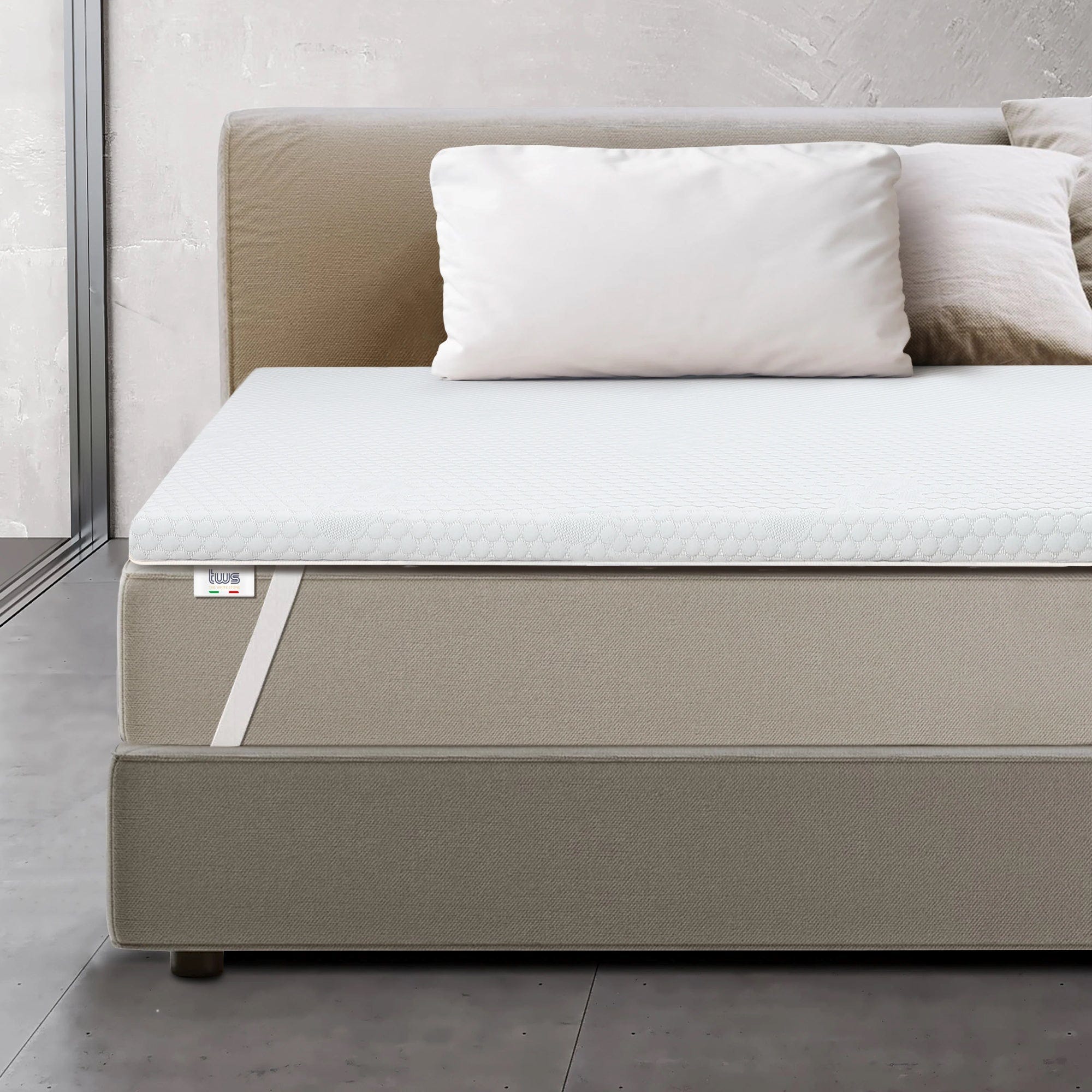 The White Stone Topper ventilated Memory Foam | Mattress Corrector 6 cm The White Stone Topper ventilated Memory Foam | Mattress Corrector 6 cm