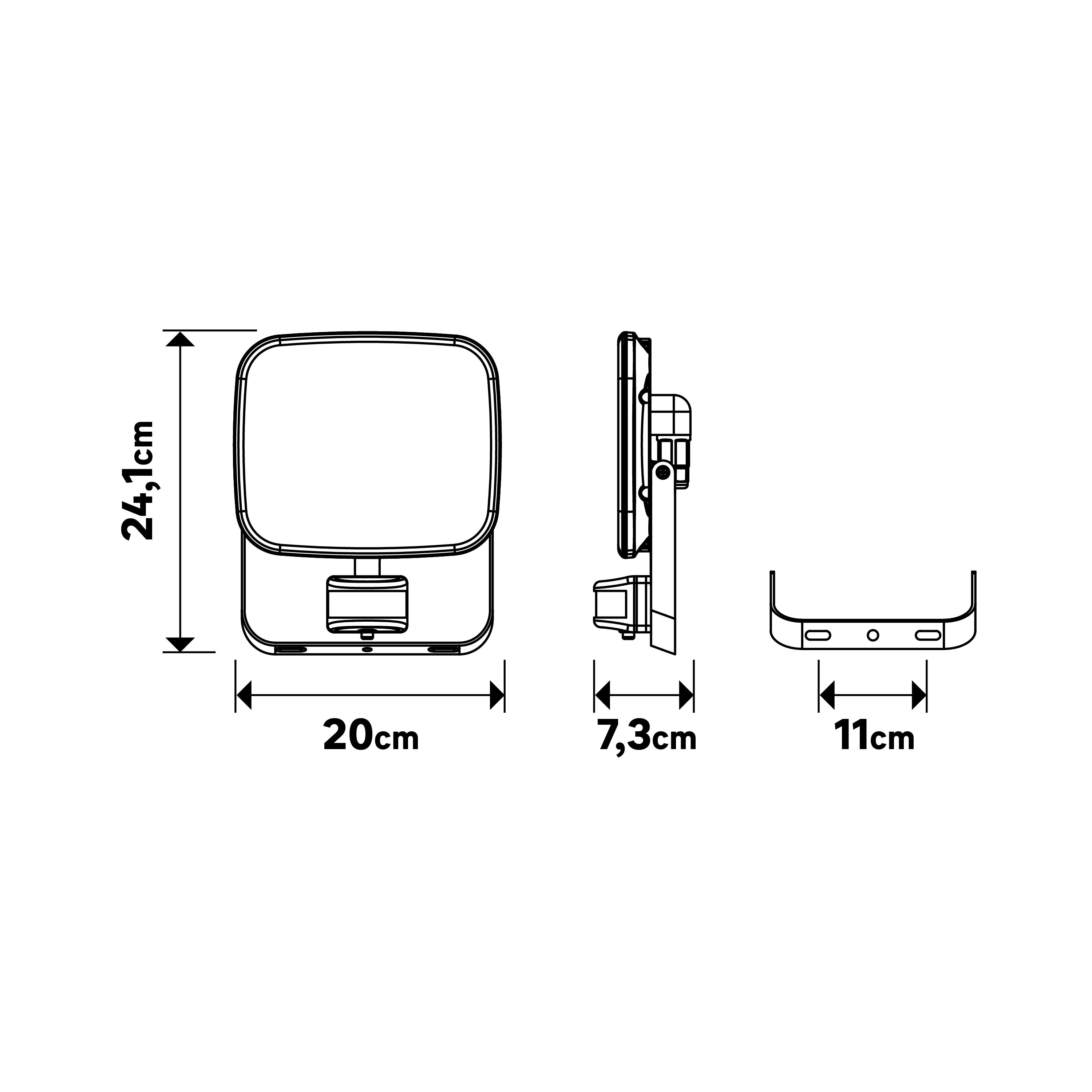INSPIRE - Refletor fixo para exterior KANTI - LED integrado - 6750 Lm - Detector de movimento integrado - 4000 K - Branco - 6