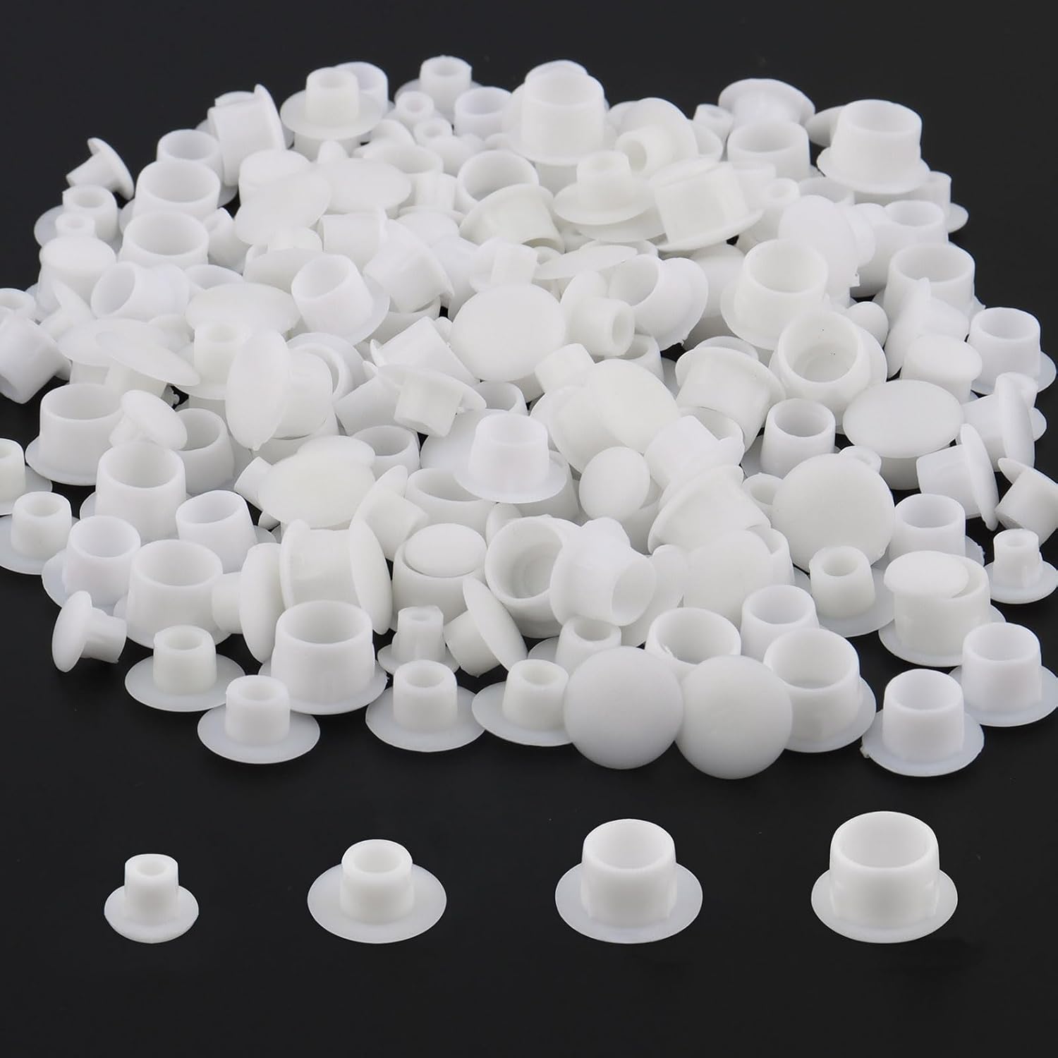 200 Pièces Cache Trou Bouchon Plastique, Cache Trou Meuble 5/6/8/10mm ...