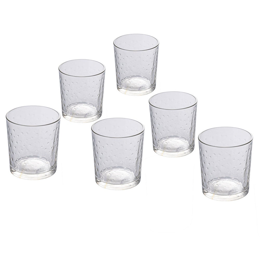 Set de 6 verres 265 ml verres à eau en verre transparent avec ...