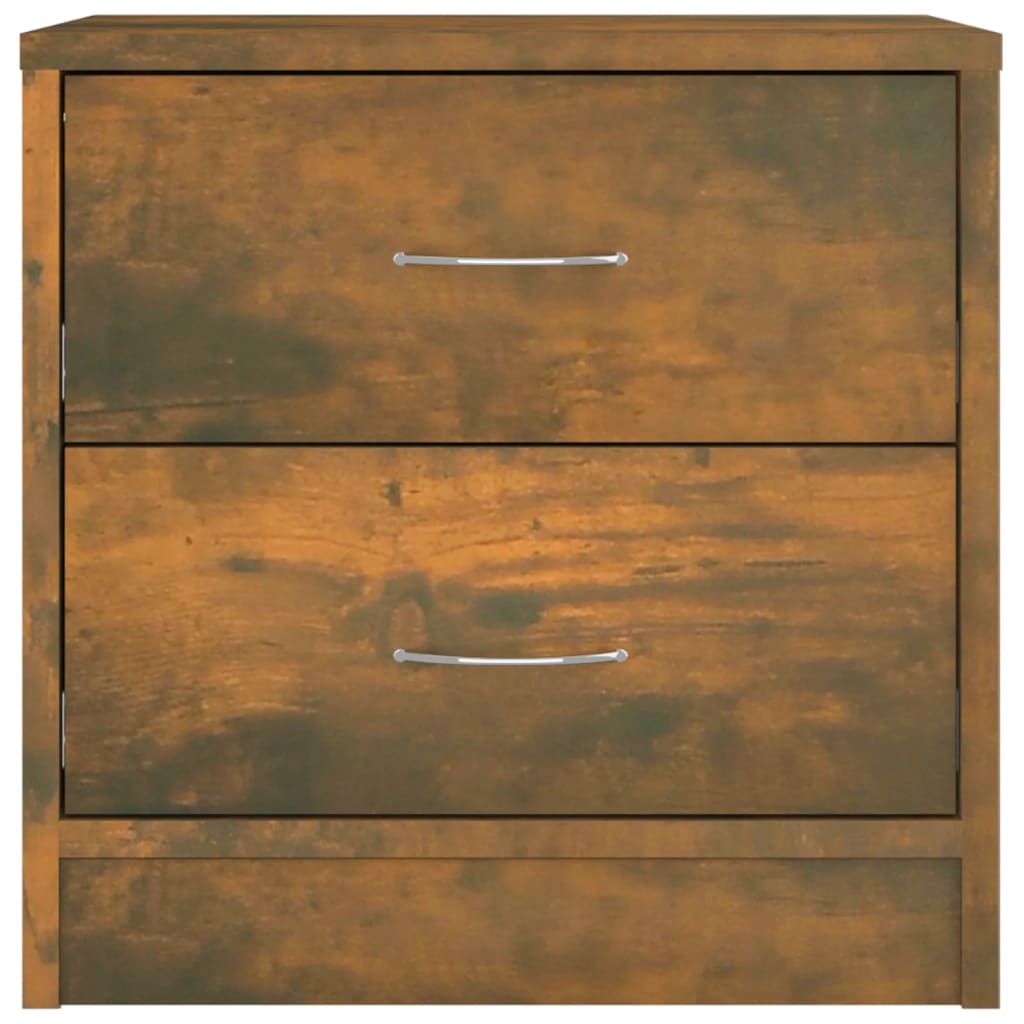 vidaXL Table de chevet Chêne fumé 40x30x40 cm Bois d'ingénierie - 8