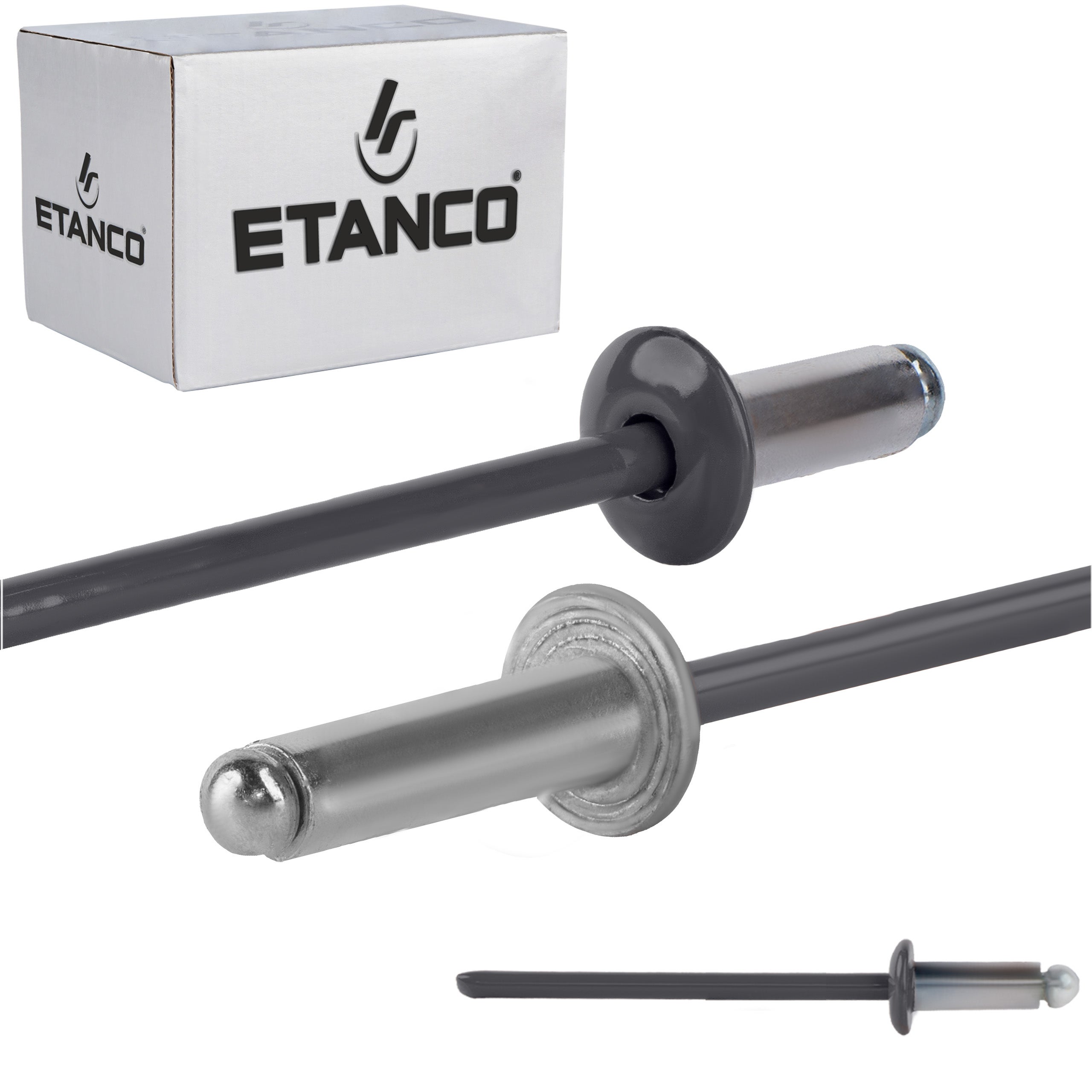 Nity aluminiowe zrywalne Etanco 3,2x8 mm RAL 7016 500szt