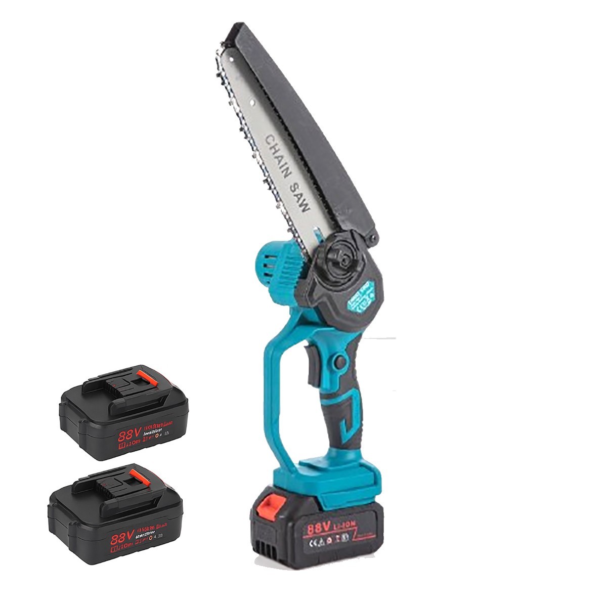 MINI SEGA ELETTRICA A BATTERIA 88V MOTOSEGA 6" CATENA POTATURA RAMI 2