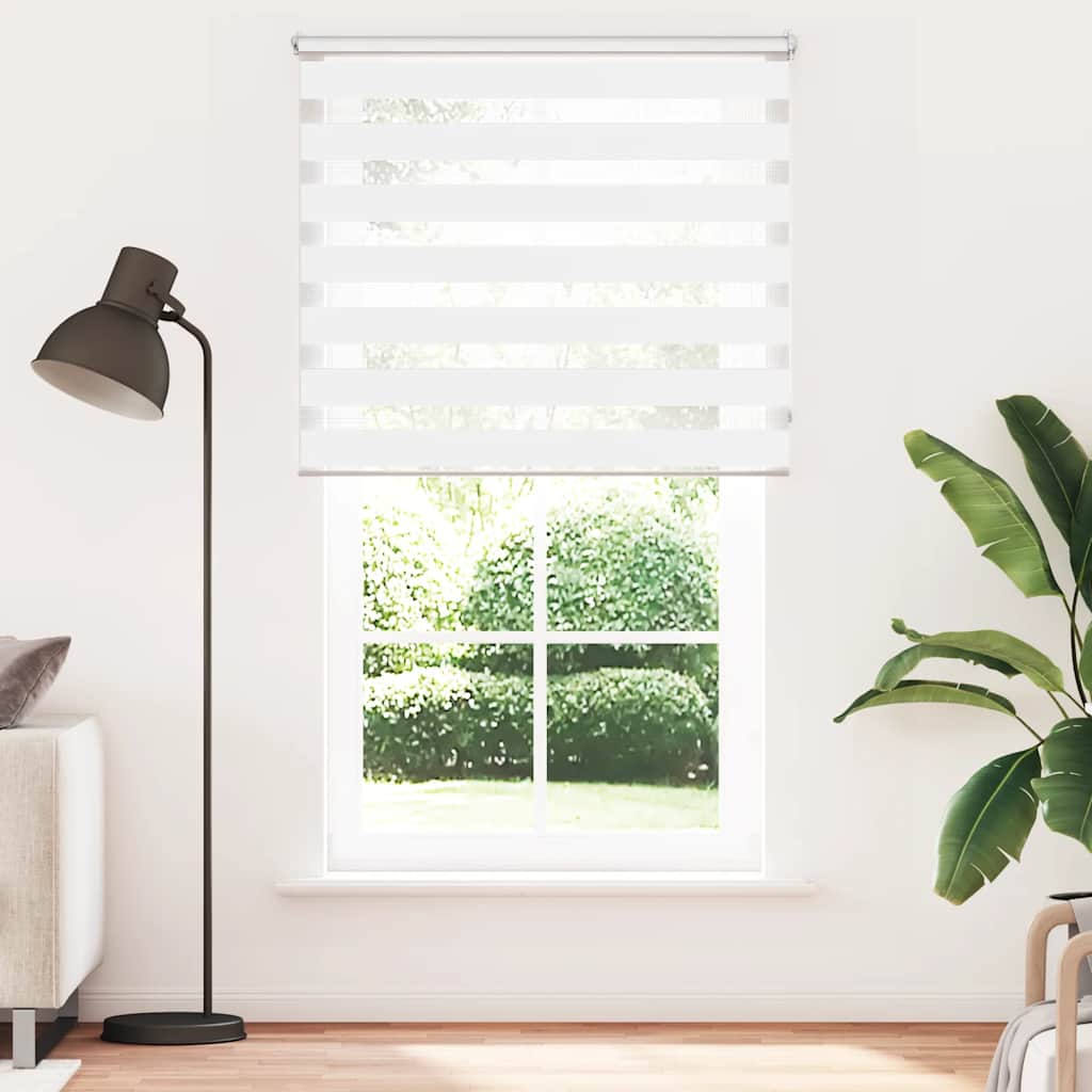 Roleta Zebra 120,9x230 cm Szerokość materiału 116,7 cm biała vidaXL
