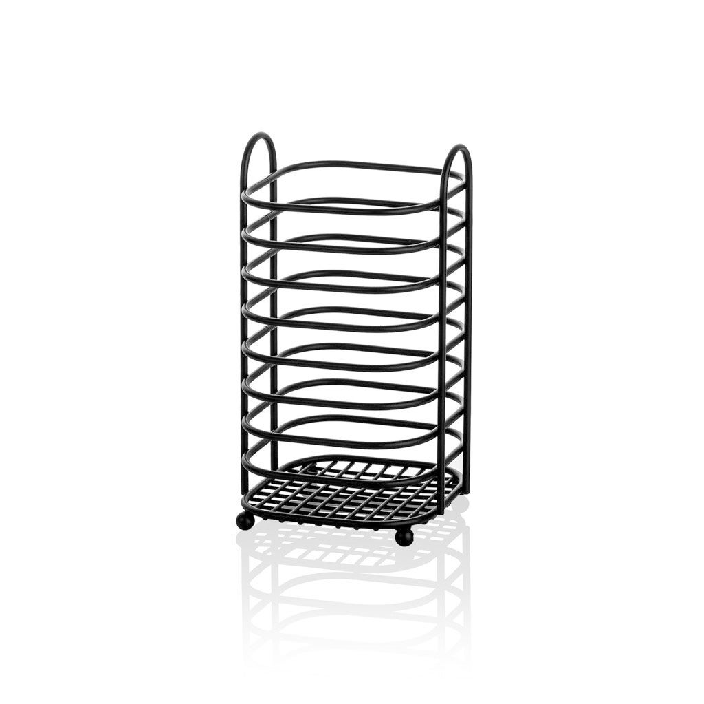 HOMURY Porte-Ustensiles Cuisine Acier Inoxydable Brossé – Panier Égouttoir Couverts 10x7.5x15 Cm – Organisateur Évier Anti-Rouille