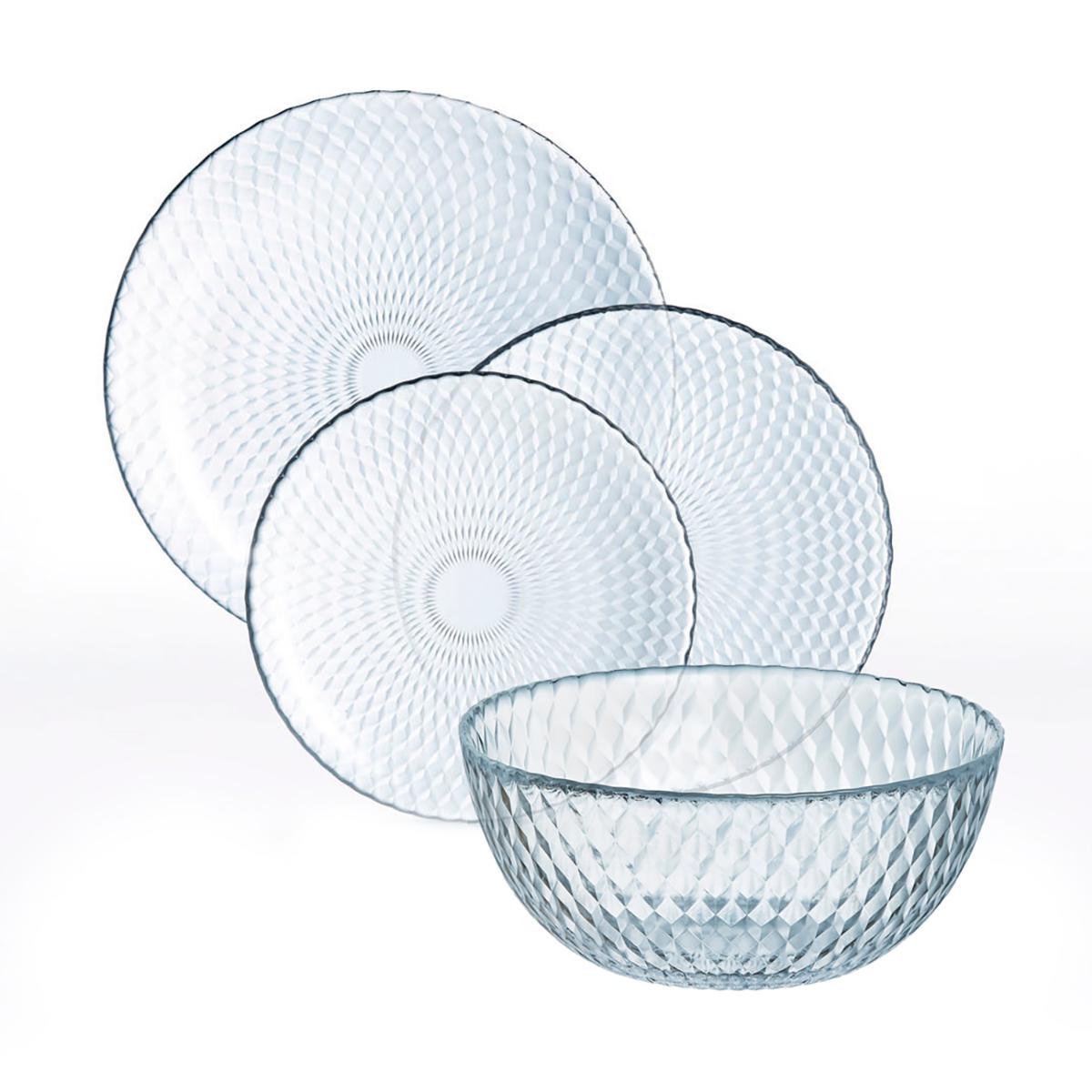 Luminarc Pampille Plateau Dessert 19cm | Verre Trempé - Lave-vaisselle Et Micro-ondes - Transparent
