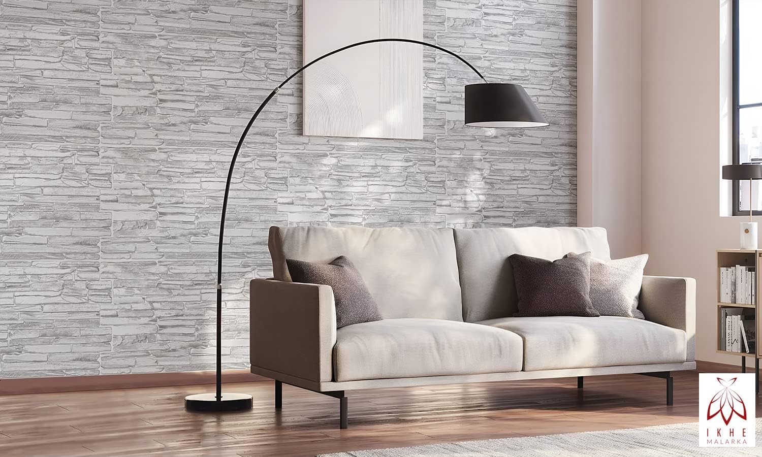 Lote de 10 paneles de pared 3D en PVC – Imitación azulejos – 4 m² – Revestimiento mural decorativo efecto ladrillo – Grosor 1 mm Quartzite Grey - 3