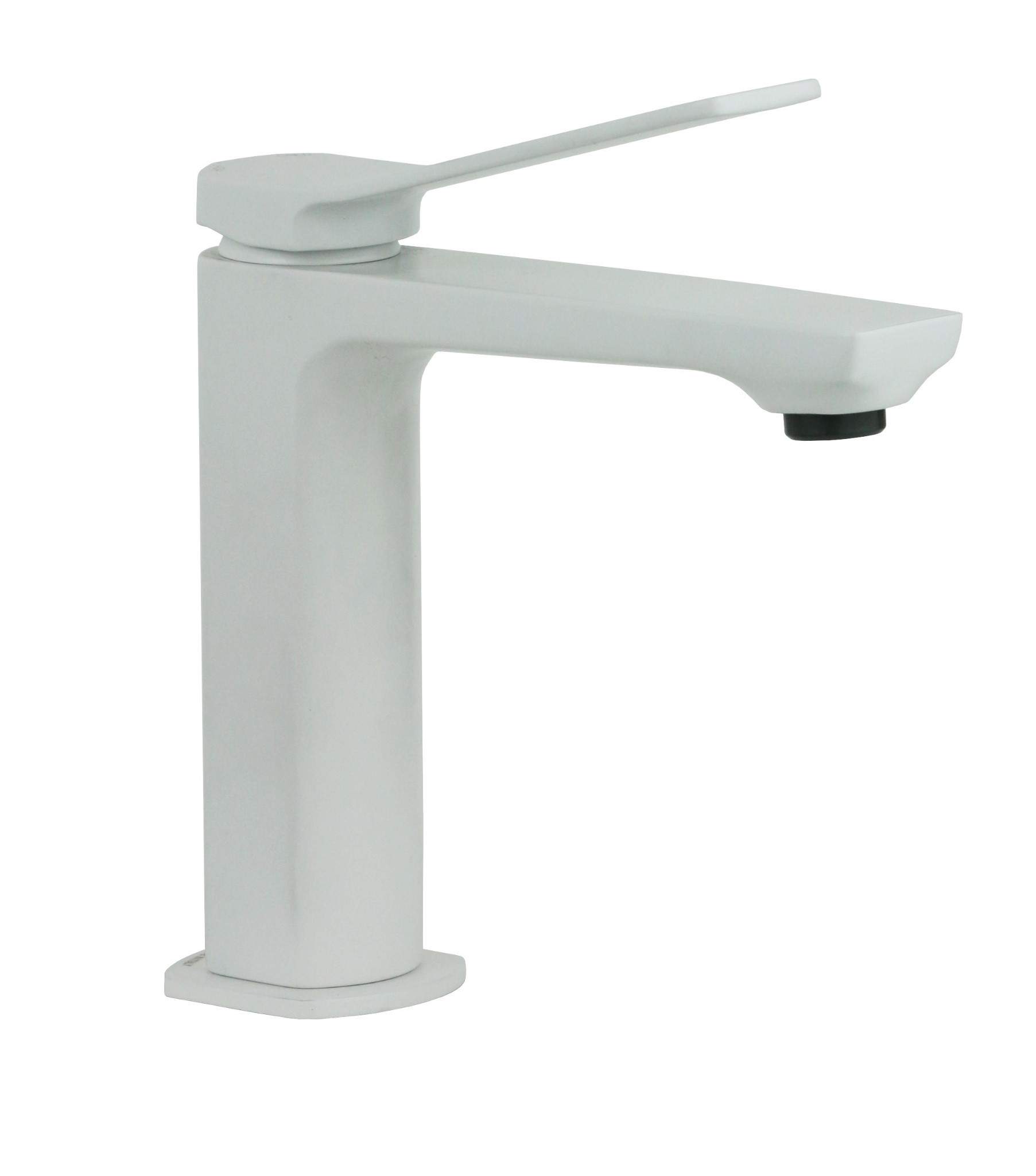 Mezclador de lavabo de latón con palanca inclinada en color blanco mate paffoni tilt ti071bo - blanco mate - sin desagüe