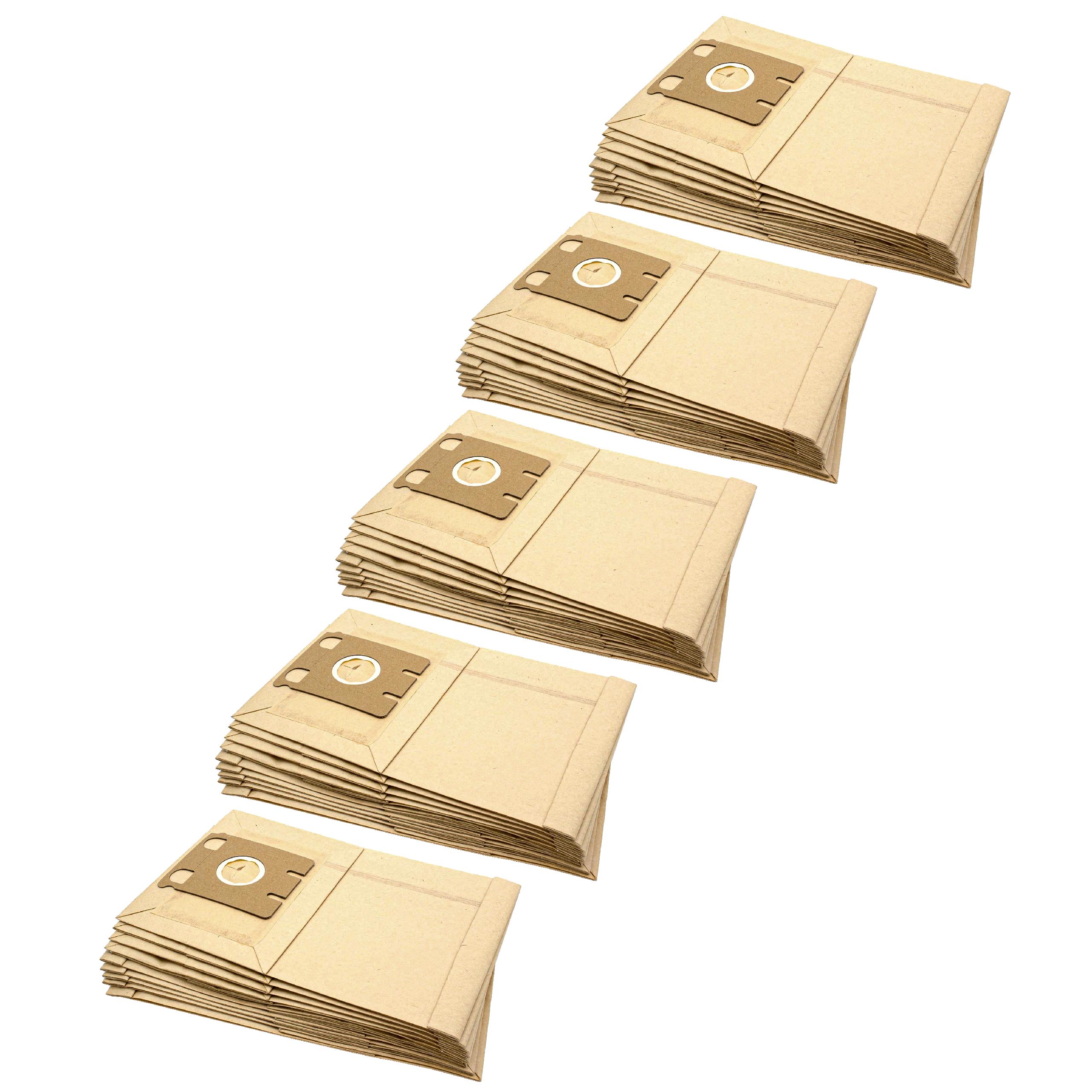 vhbw 50x Sacs compatible avec Miele S220, S221, S222, S223, S217, S218, S219 aspirateur - Typ E 30,5cm x 19,5cm couleur sable - 3