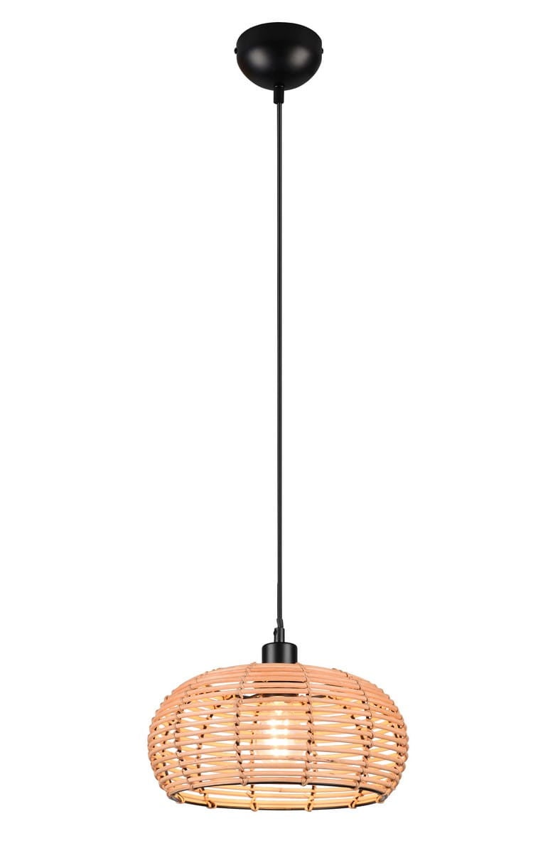 Lampa wisząca INGA brązowa 1xE27x40W wiklina / rattan / słoma wym:150x29x29cm IP20 Trio