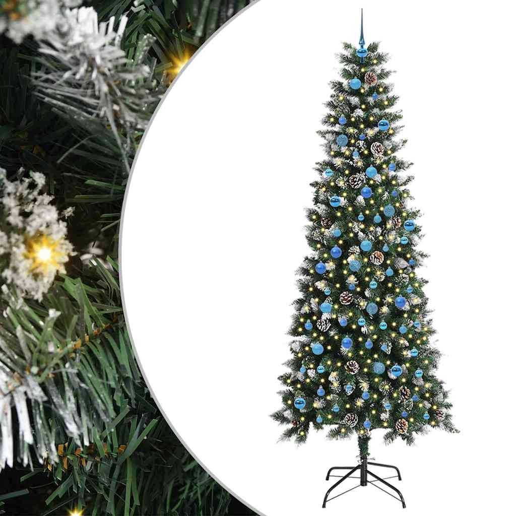 Sztuczna choinka Zielony 96 x 96 x 240 cm PVC, plastik i stal