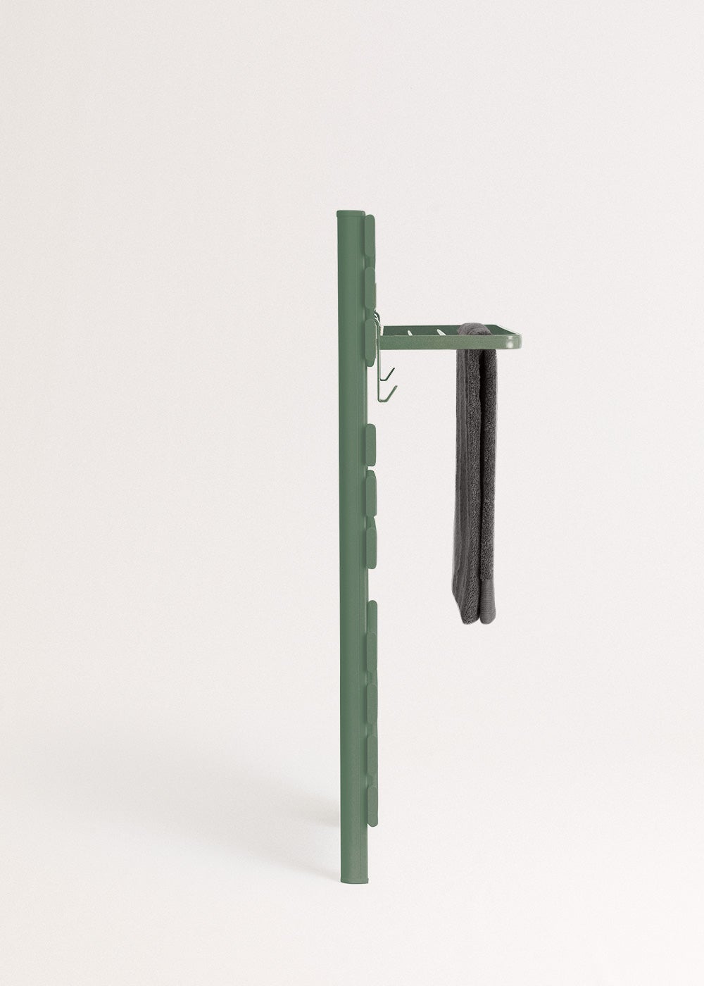 WARM TOWEL - Barra de toalha elétrica para piso ou parede 500W Sem patas com prateleira - 6