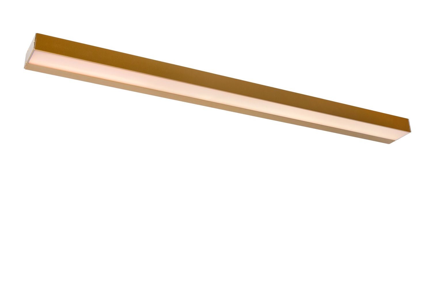 Kinkiet LED łazienkowy ALEXA złoto-odcienie złota-biały 13W Ciepła biel 1400lm metal wym:3,6x90x8cm IP44 Lucide