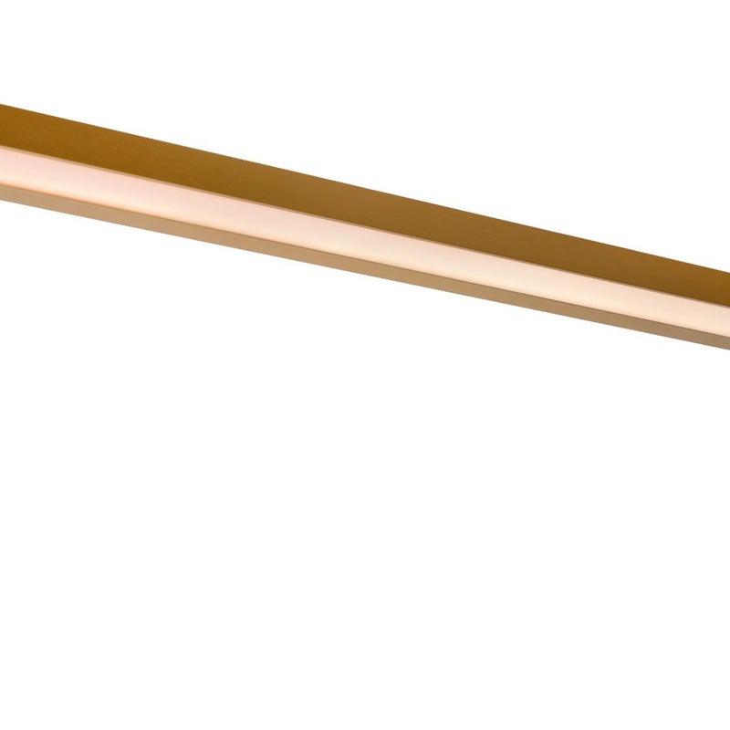 Kinkiet LED łazienkowy ALEXA złoto-odcienie złota-biały 13W Ciepła biel 1400lm metal wym:3,6x90x8cm IP44 Lucide