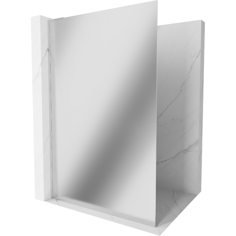 Mexen Kioto L ścianka prysznicowa Walk-in 80 x 200 cm, lustro, chrom - 800-080-103-01-50