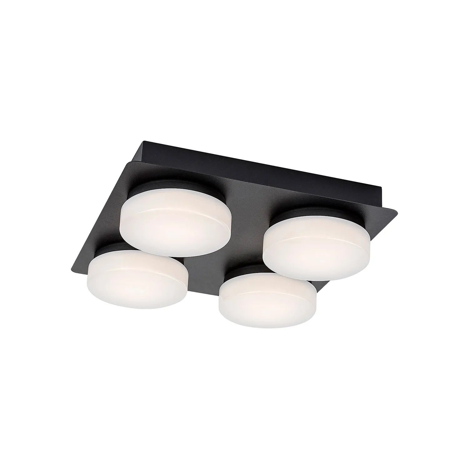 Lampa sufitowa LED Attichus 21W Neutralna biel 1900lm metal czarna matowa-biała wym:7x28x28cm IP44 Rabalux