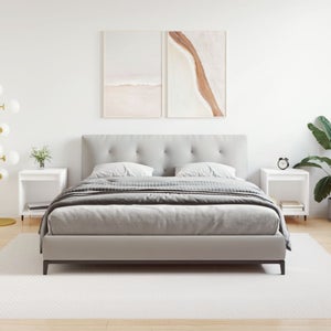 Moimhear Letto matrimoniale con 4 cassetti e presa USB C, letto