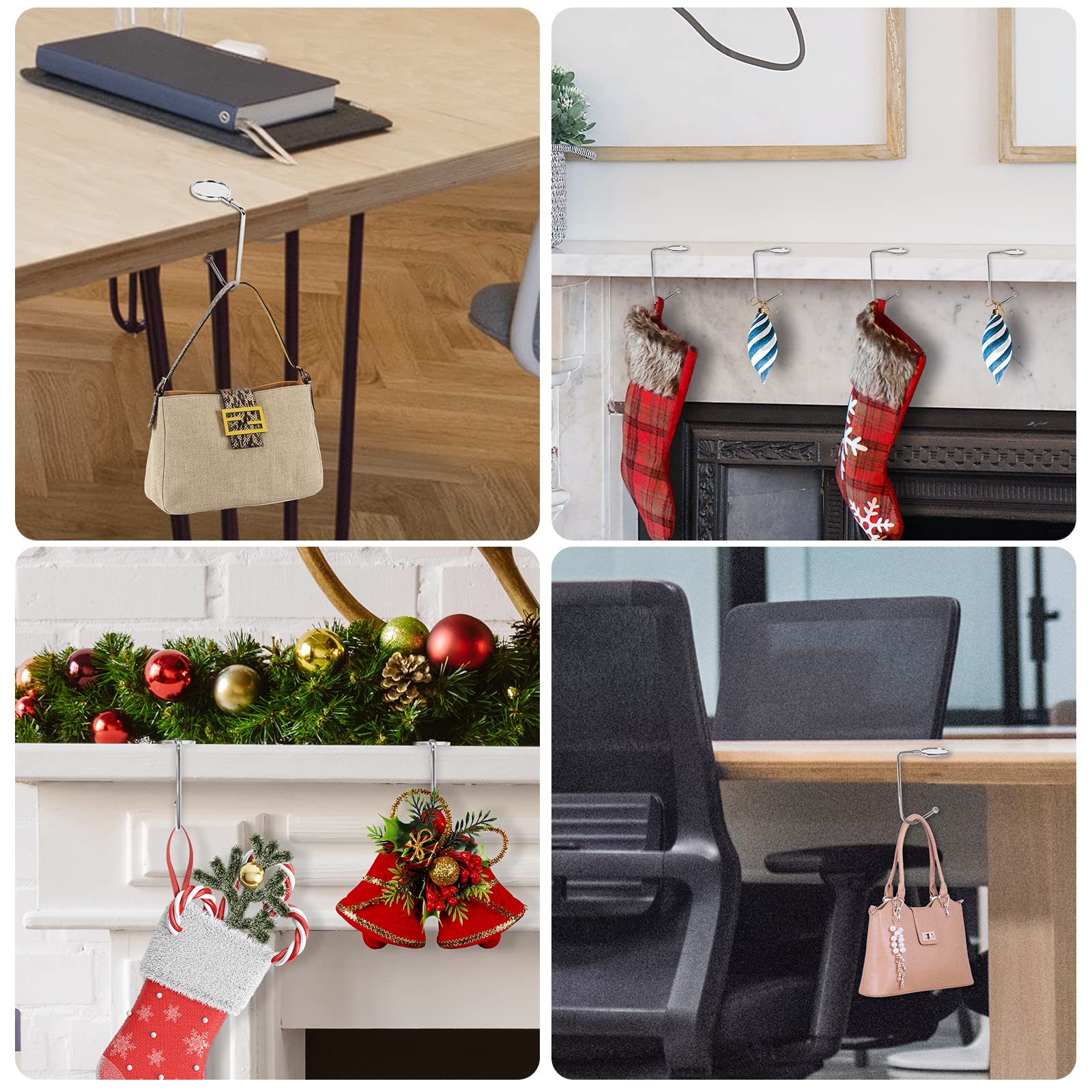 Calzini Per Un Regalo Di Babbo Natale Appesi Al Caminetto. Un Grande Albero Colorati La Tradizione Donare Regali E Decorare Casa Il 236684637