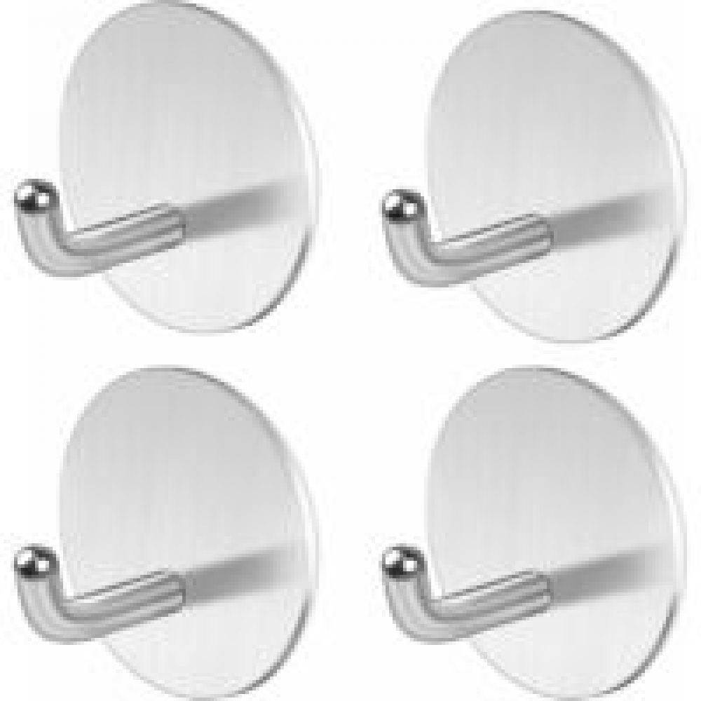 4 sztuki samoprzylepnych haczyków ściennych ze stali nierdzewnej, wieszaki na ręczniki łazienkowe, wieszaki ścienne, bez wiercenia, hak kuchenny