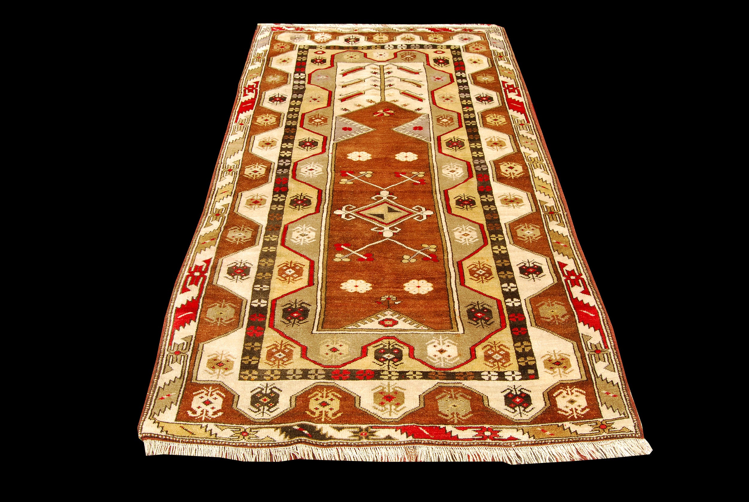 Oryginalny ręcznie tkany kilim/dywan z certyfikatem autentyczności 205x118 GALLERIAFARAH1970