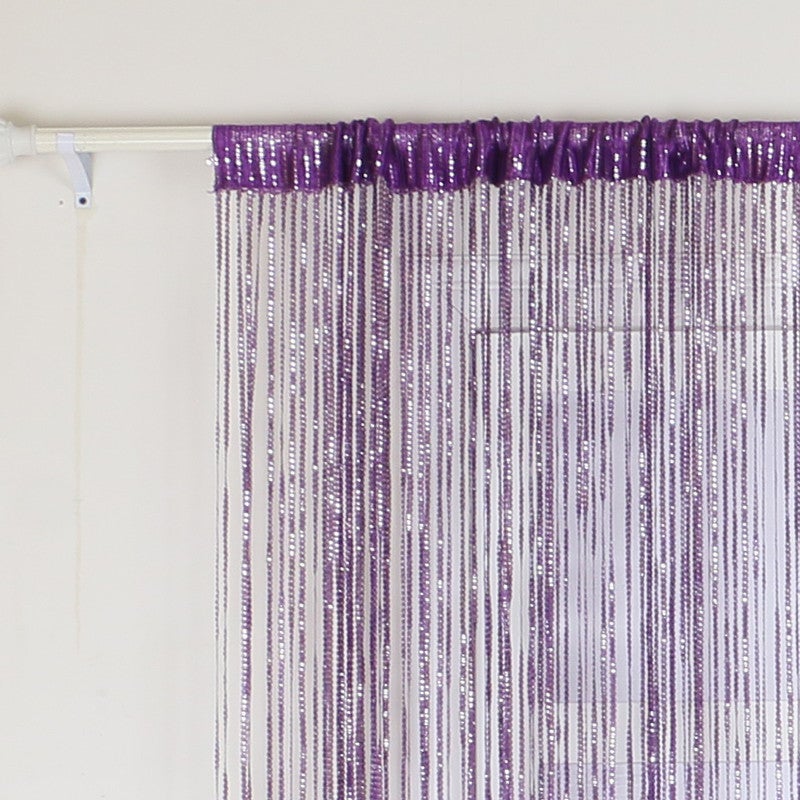 Dekoracja ścienna z cekinami, drzwi ekranowe, Fringe Room 100 x 200 cm, fioletowa