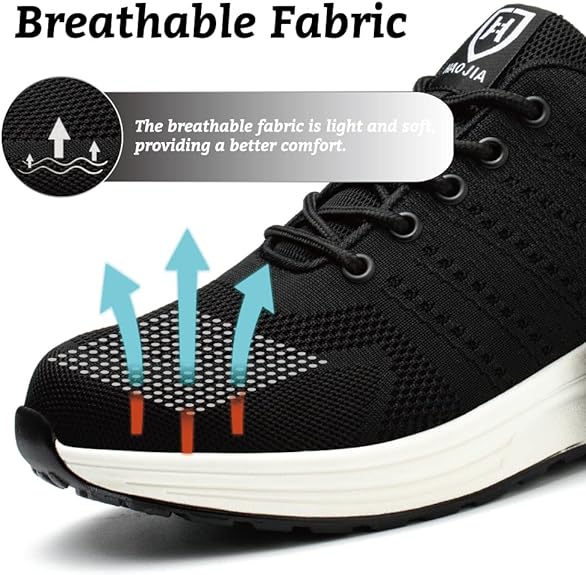 Scarpe da lavoro sportive leggere traspiranti con punta in acciaio Dinggu per uo Scarpe da lavoro sportive leggere traspiranti con punta in acciaio Dinggu per uo