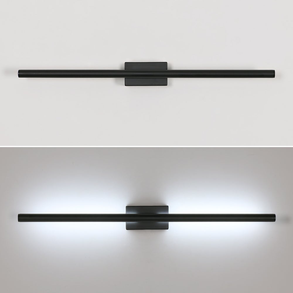 COMELY Applique Murale LED Moderne 8W 900 lm, Barre Lumineuse Verticale Noire 60 cm, Éclairage Blanc Froid 6500K pour Couloir, Salon, Escalier - 3