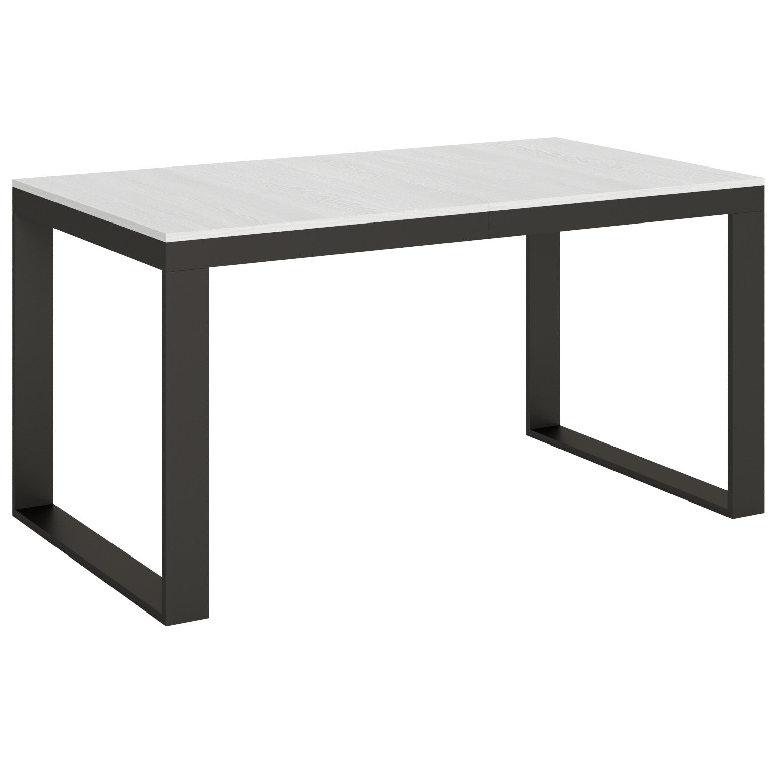 Stół rozkładany 90x160/420 cm Tecno Evolution Biały Jesion Stelaż Antracyt