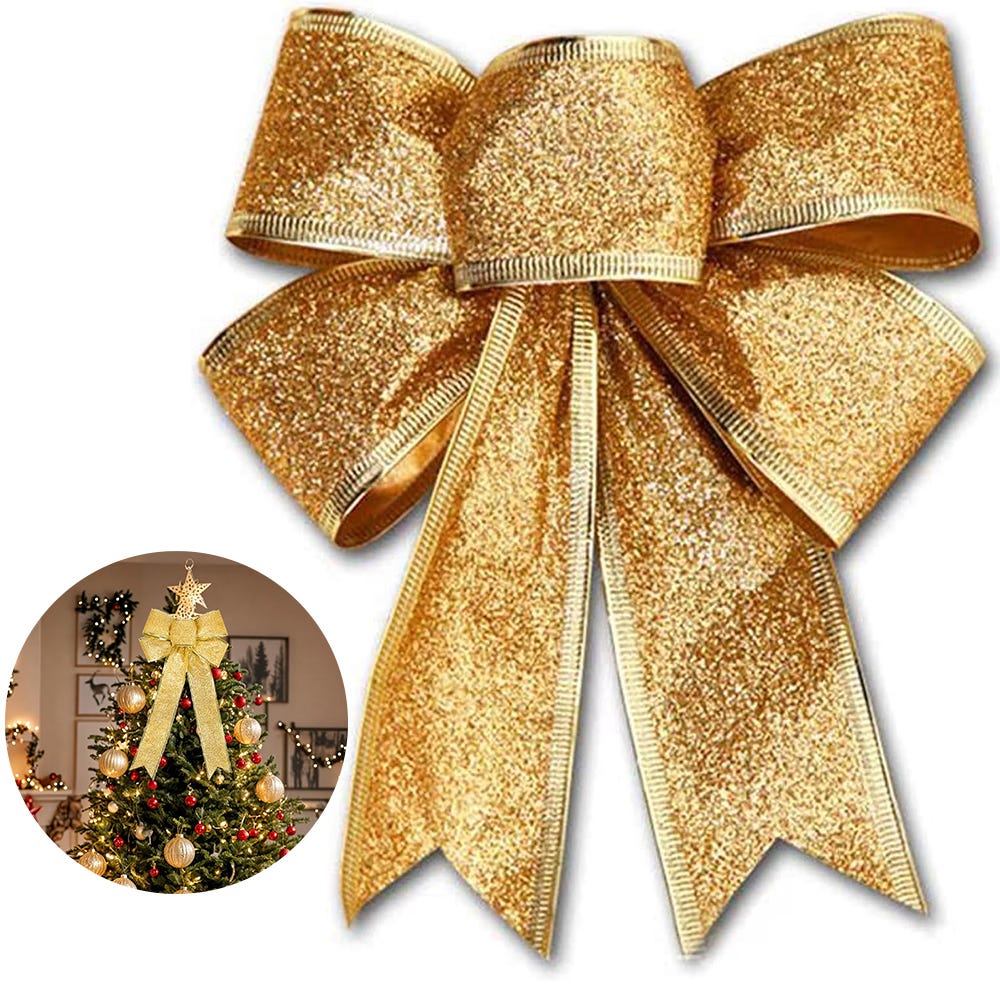 WedDecor Set 8 Portatovaglioli Natalizi Oro Con Fiocco Di Neve E Strass - Decorazione Tavola Feste
