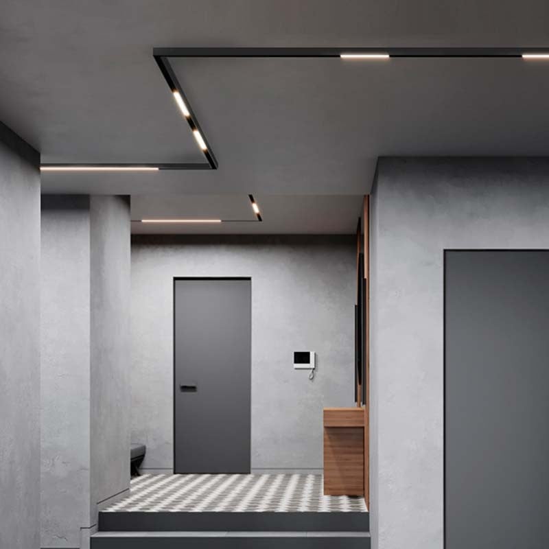 Sistema Illuminazione A Binario Magnetico Maytoni - 1 Metro, 48V, Nero, Per Interni Moderni - Foto 3