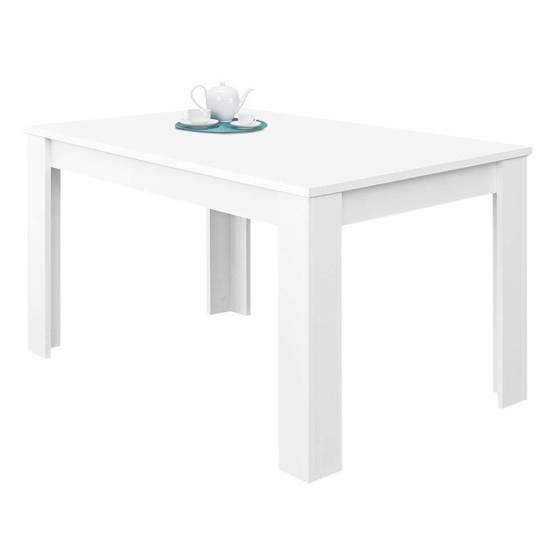 Mobelcenter – Mesa de Salón/Comedor Extensible Kendra – Ancho: 140 cm x Fondo: 90 cm x Alto: 78 cm – Ancho Extendida: 190 cm (Blanco Brillo) - (0486) - 7