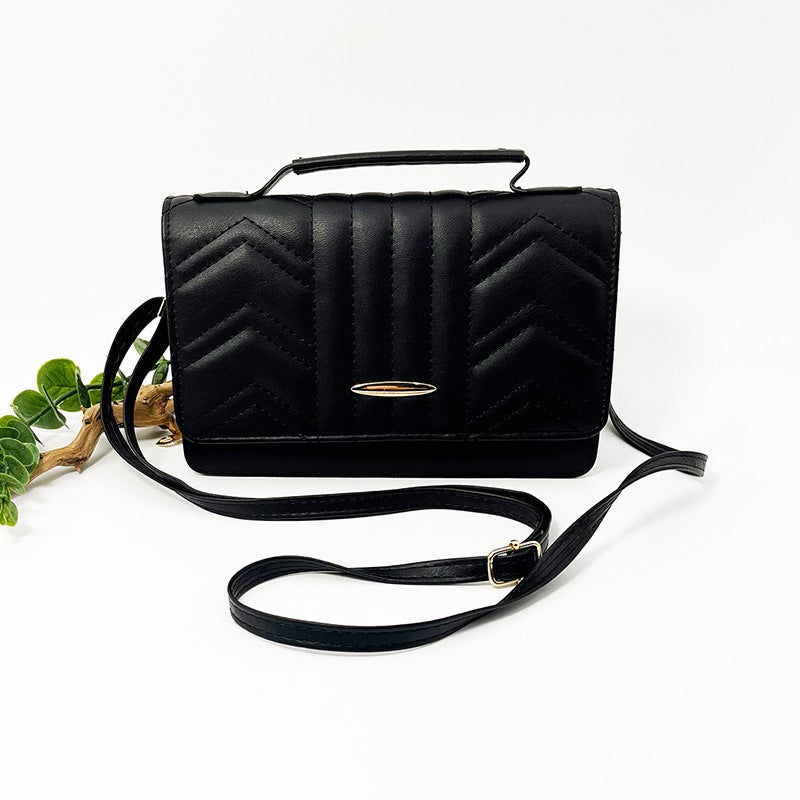 INES Borsa A Spalla In Vera Pelle Martellata Nero Con Tracolla - Doppia Pelle - Foto 11