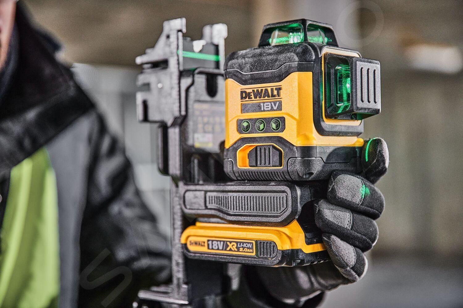 Batteria DeWALT laser multi-linea DCLE34031N, 3x360°, verde, 18V senza batteria e caricabatterie - 9