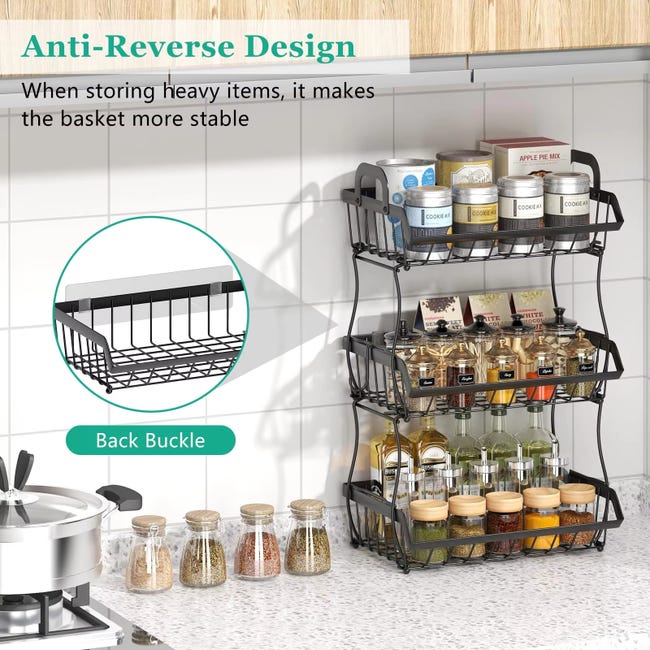 Dorhors Cesto di frutta per cucina, ciotola per frutta a 2 livelli, organizer da cucina, supporto per verdure in legno per piano di lavoro, cestino per pane Dorhors Cesto di frutta per cucina, ciotola per frutta a 2 livelli, organizer da cucina, supporto per verdure in legno per piano di lavoro, cestino per pane