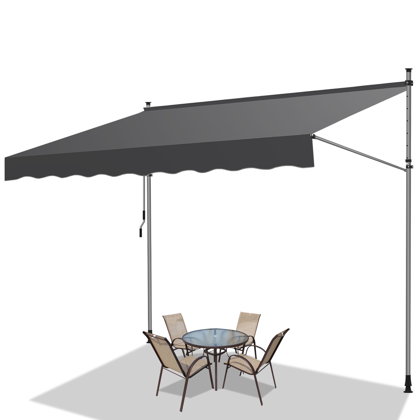 Relaxdays Tenda da Sole, Protezione per il Balcone, Regolabile, senza