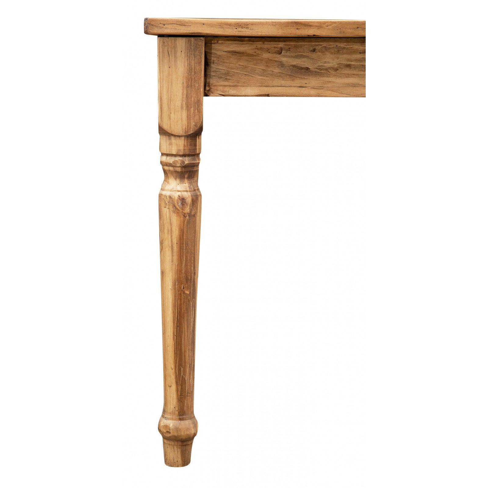 BISCOTTINI Bureau en Tilleul Massif - Bureau d'Ordinateur Finition Noyer Antique - Bureau d'Angle pour Salon et Chambre - 120x80 - 8