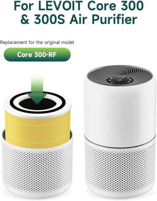 LEVOIT - Filtro Di Ricambio Per Muffe E Batteri, 3 In 1 HEPA, Carbone - Foto 5