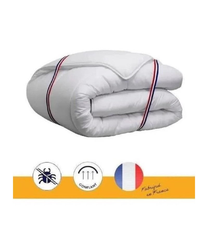 Couette DODO Au Chaud 220x240 Cm – 100% Polyester, 2 Personnes, Blanche, Hiver