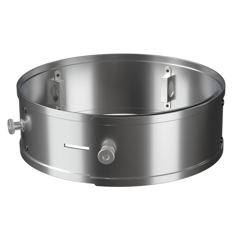 BBQ#BOSS Pierscien zasilajacy do kuchenki rakietowej BBQ, wykonany ze stali nierdzewnej, Ø 25-35 x 9 cm, do +25% wydajnosci i -20% zadymienia, oslony