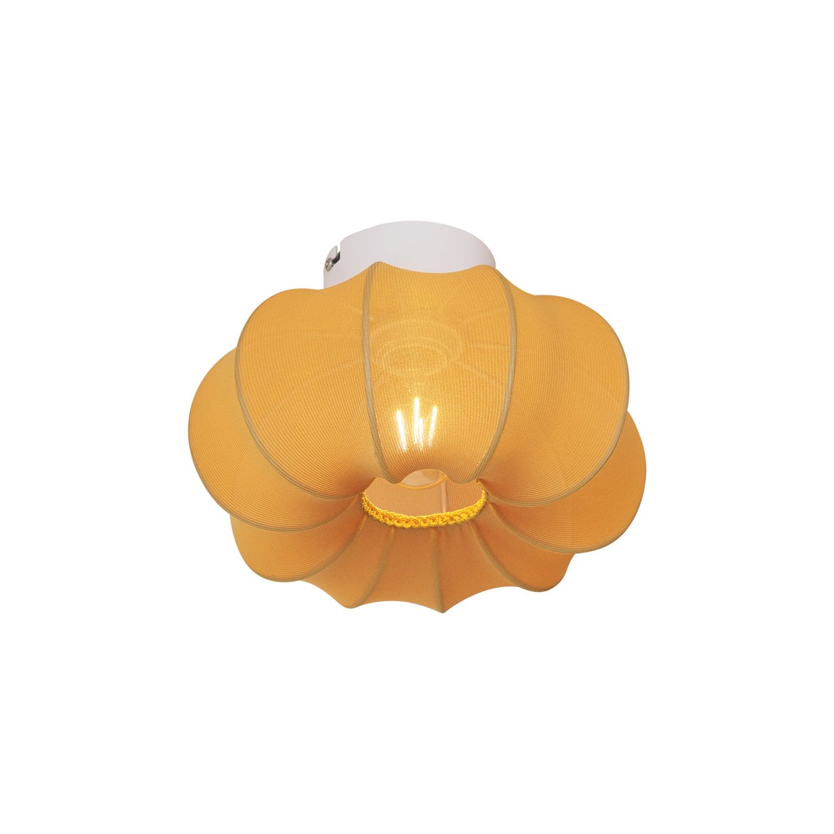 Qazqa japandi plafon - Plu Ayesha - gold, okrągły, max. 15w, kompatybilny z żarówką LED, e27, 27cm oświetlenie wewnętrzne